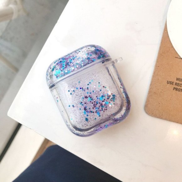 Glitter Liquid Quick Sand Airpods 1 2 Pro case - Picture 8 of 14